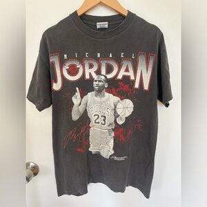 Vintage 1989 Starter Chicago Bulls Michael Jordan NBA T-Shirt Men's M USA